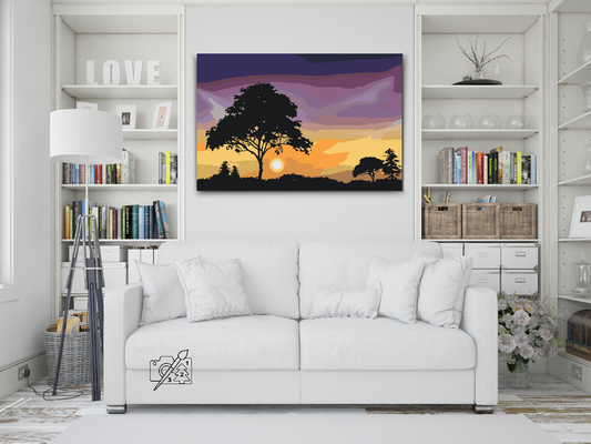 Paint by Numbers - Natur ved solnedgang