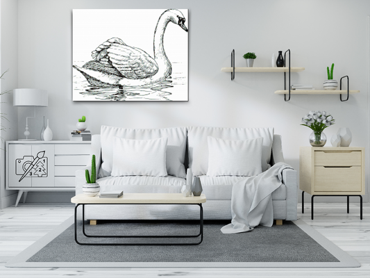 Diamond Painting - Svanen i søen