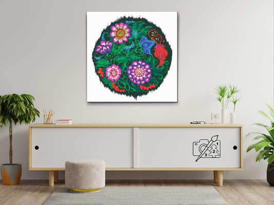 Diamond Painting - Mandala med blomster