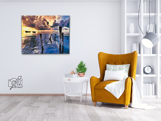 Paint by Numbers - Stormfuld solnedgang