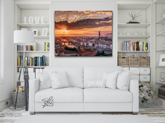 Diamond Painting - Solnedgang i Firenze