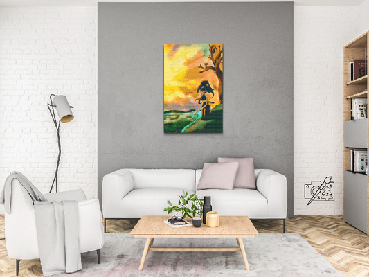 Diamond Painting - Kvinde med sværd