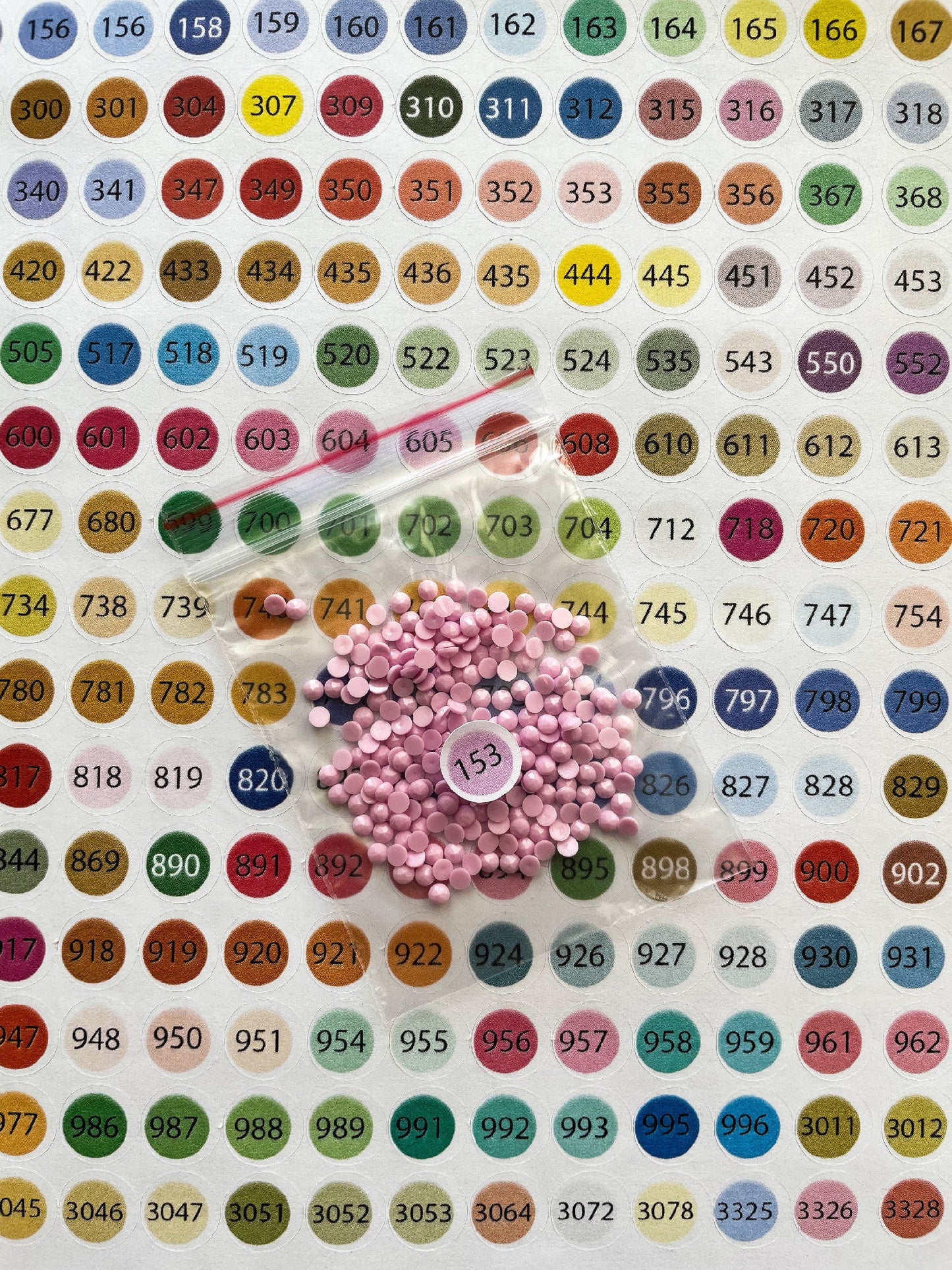 Tilbehør - Stickers til Diamond Painting – Farvekoder