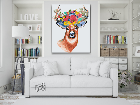 Paint by Numbers - Blomsterhjort