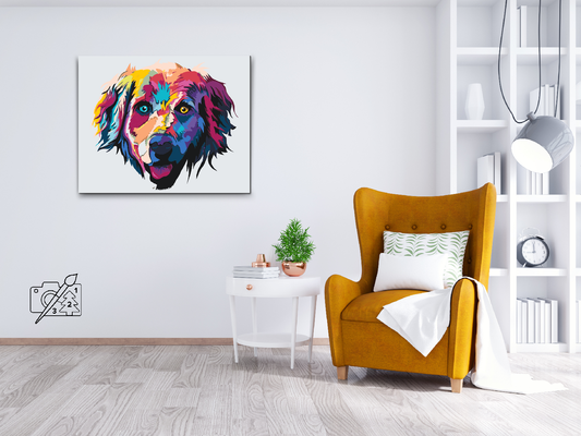 Paint by Numbers - Farverig Retriever