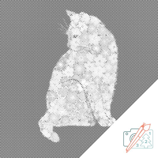 Mal-med-prikker - Blomsterkat