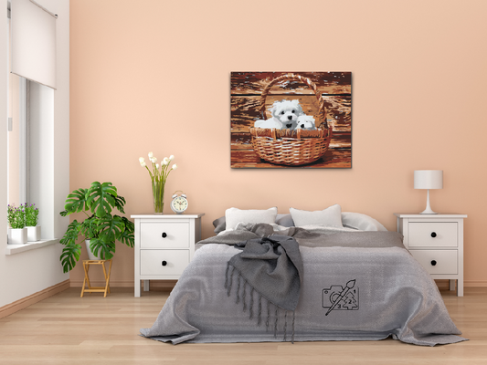 Paint by Numbers - Hunde i kurven
