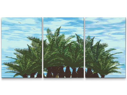 Diamond Painting - Caribiske palmer (sæt af 3)