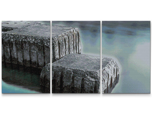 Diamond Painting - Stones on the Water (sæt af 3)