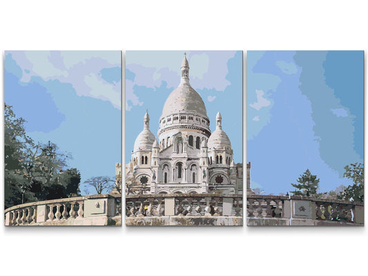 Paint by Numbers - Sacre Coeur (sæt af 3)
