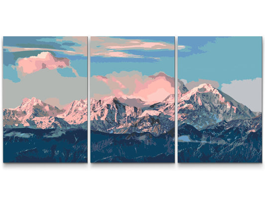 Paint by Numbers - Alps in the Sunshine (sæt af 3)