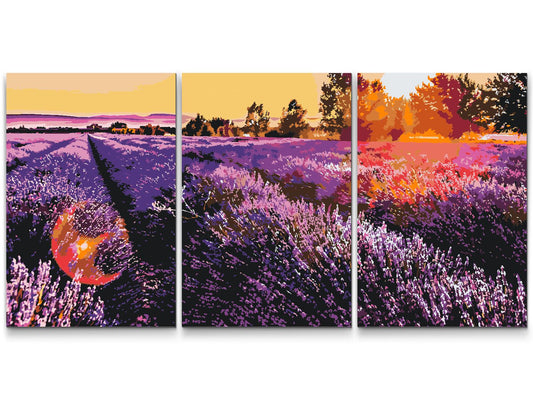 Paint by Numbers - Lavendel Flowerbed (sæt af 3)