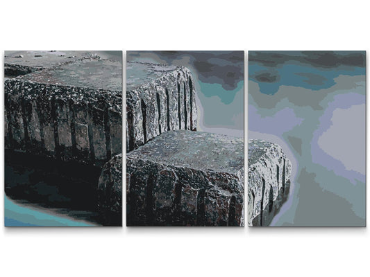 Paint by Numbers - Stones on the Water (sæt af 3)