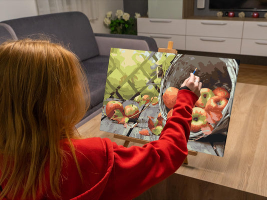 Paint by Numbers - Æbler i en kurv