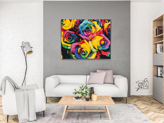 Paint by Numbers - Farverige roser