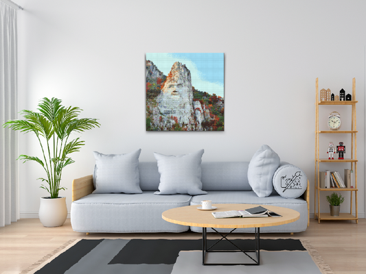 Diamond Painting - Klippeskulptur af Decebalus, Rumænien