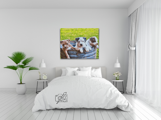 Diamond Painting - Tre hvalpe