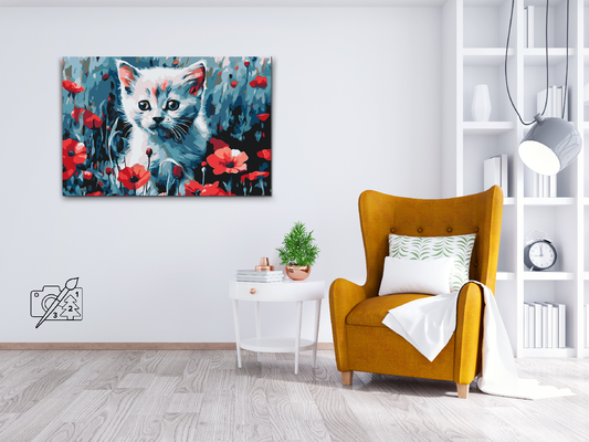 Paint by Numbers - Kotě na louce