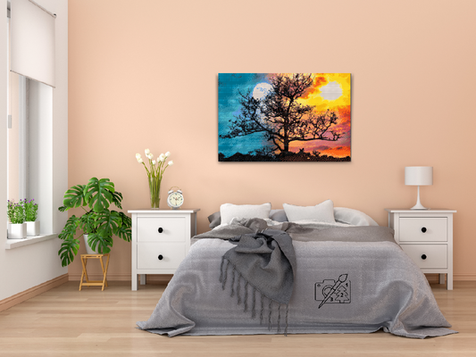 Diamond Painting - Måne og Sol