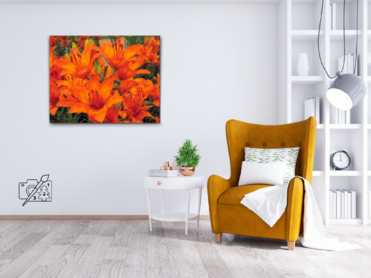 Diamond Painting - Orange liljer