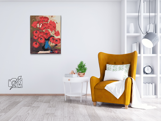 Paint by Numbers - Røde valmuer