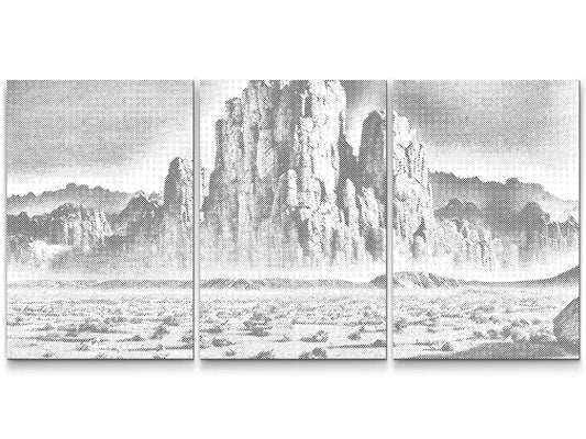 Mal-med-prikker - Desert Rock-formationer (sæt af 3)