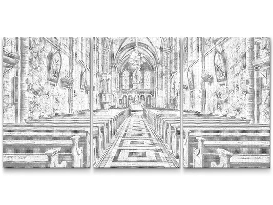 Mal-med-prikker - Katedral (sæt af 3)
