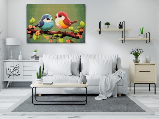 Diamond Painting - Søde fugle
