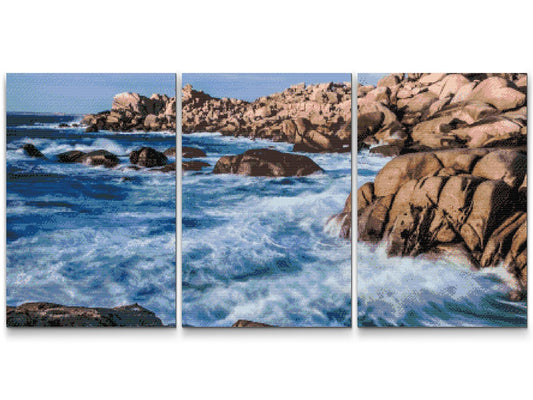 Diamond Painting - Rocky shore (sæt af 3)