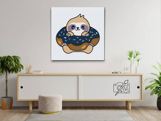 Paint by Numbers - Dovendyr i en donut