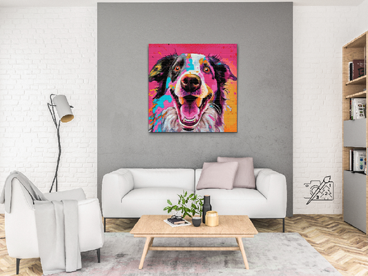 Diamond Painting - Farvestrålende hund