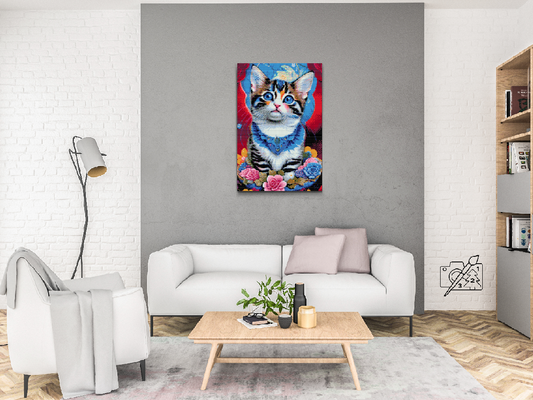 Diamond Painting - Killing omgivet af blomster