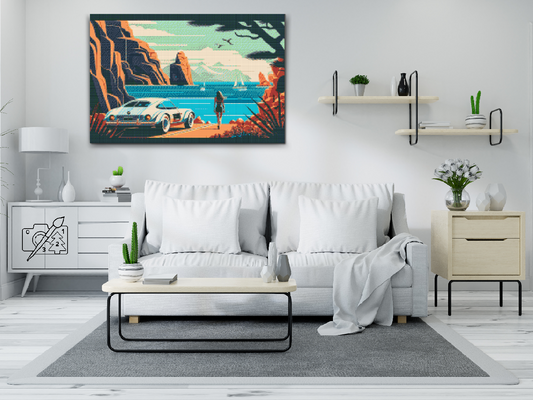 Diamond Painting - Fart på stranden