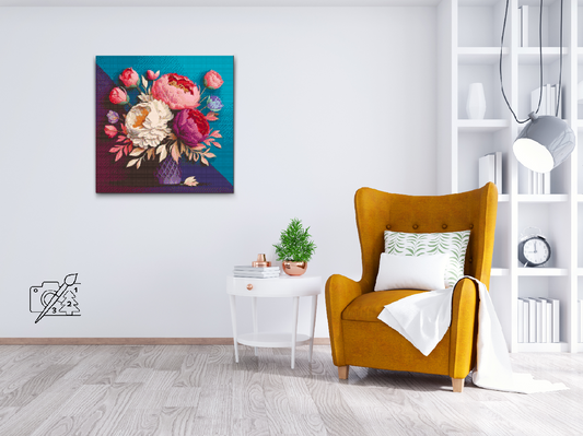 Diamond Painting - Buket pæoner