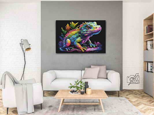 Paint by Numbers - Flerfarvet leguan