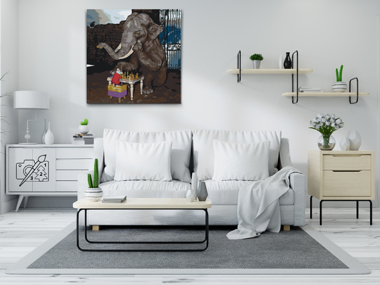 Paint by Numbers - Elefant og Mus spiller skak