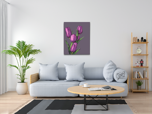 Paint by Numbers - Lilla tulipaner