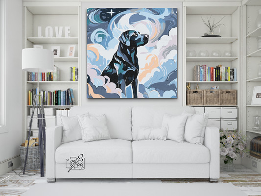 Paint by Numbers - Blå labrador