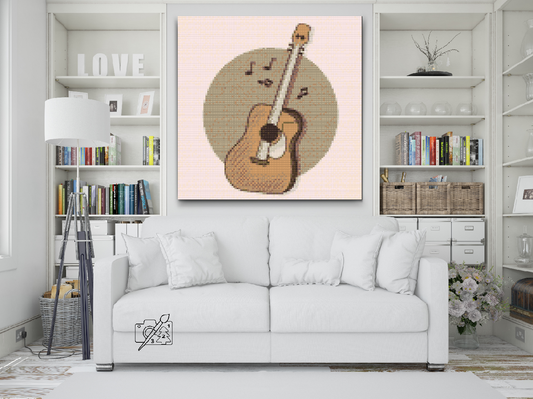Diamond Painting - Brun guitar