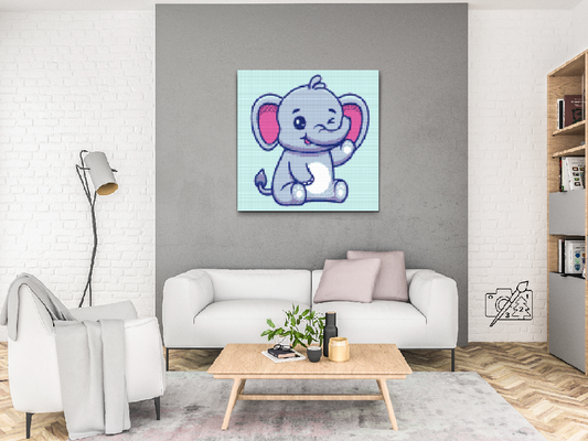 Diamond Painting - Lille elefantkalv
