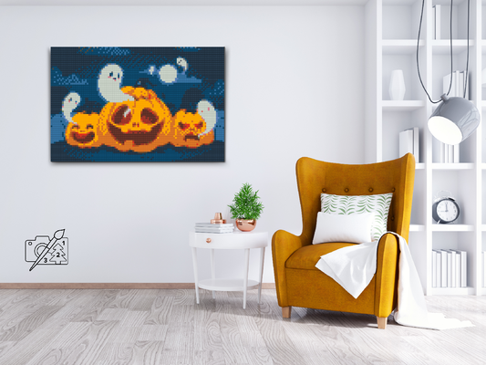 Diamond Painting - Græskar og spøgelser