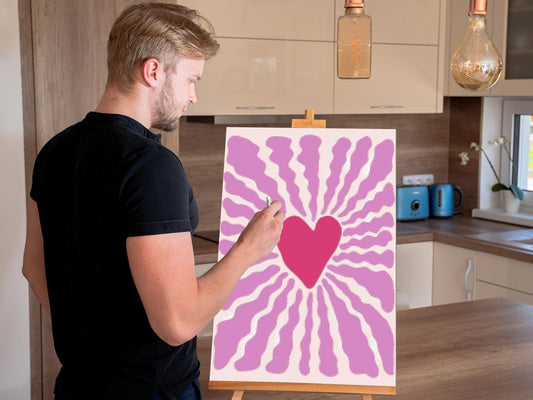Diamond Painting - Ornament med hjerte