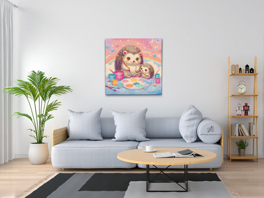 Diamond Painting - At male i skyerne – pindsvin