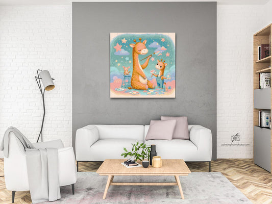 Diamond Painting - Maleri i skyerne – Giraffer