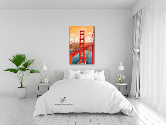 Diamond Painting - Golden Gate Bridge tæt på