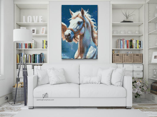 Diamond Painting - Hvid Pegasus i skyerne