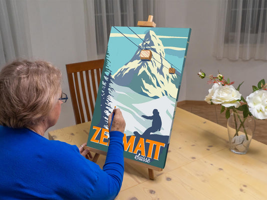 Paint by Numbers - Zermatt, Schweiz