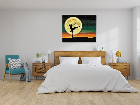 Diamond Painting - Ballerina ved fuldmåne