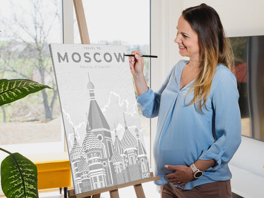 Mal-med-prikker - Moskva, Rusland