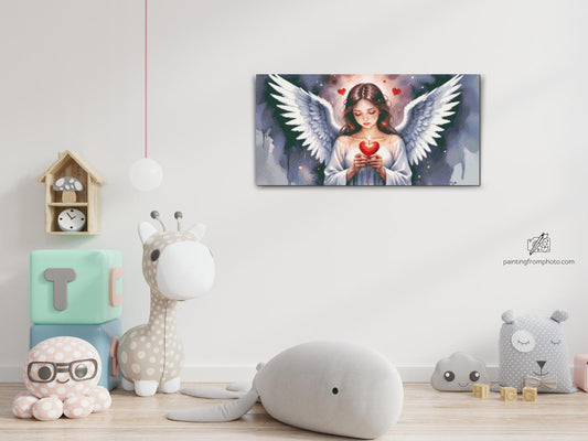 Diamond Painting - Engel med hjertelys